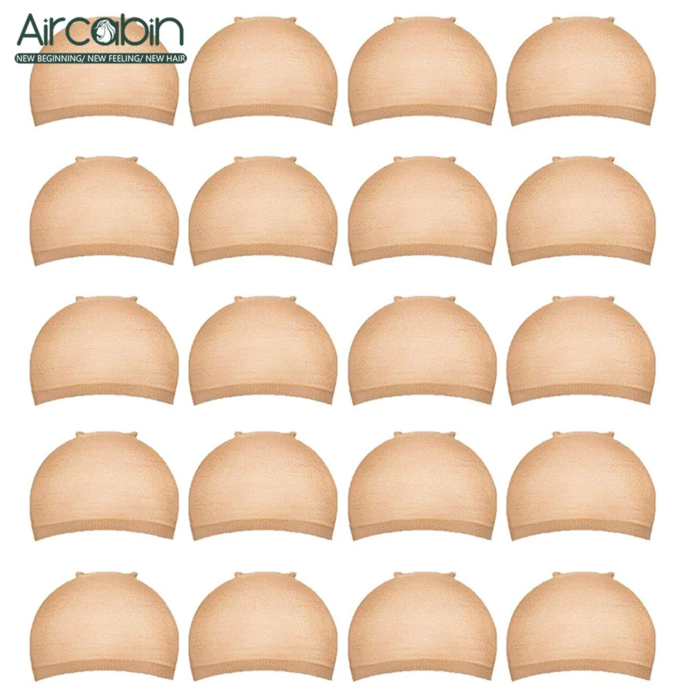 Aircabin 2/6/10/20/50pcs Wig Cap,Stretchy Nylon Wig Caps Nude Wig Caps Stocking Caps For Wigs Beige Wig Cap(Flesh Colored 2pcs) thumbnail 5