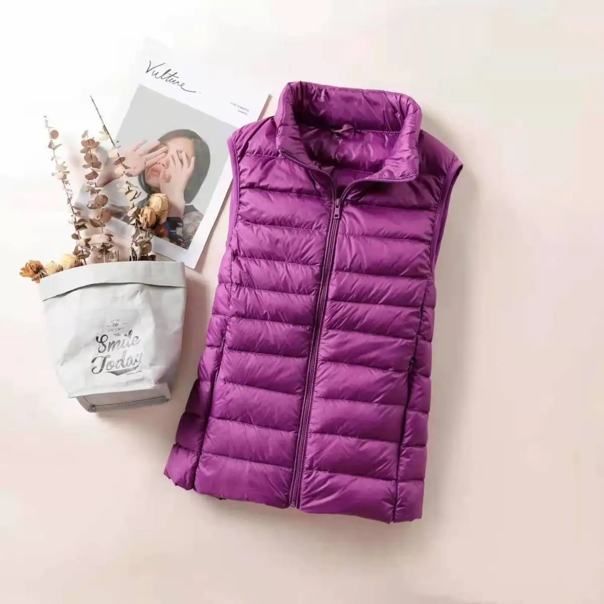 New 2026 Women Women Ultra Light Down Vests Slim Sleeveless Jacket Portable Girl Lightweight Windproof Waistcoat thumbnail 2