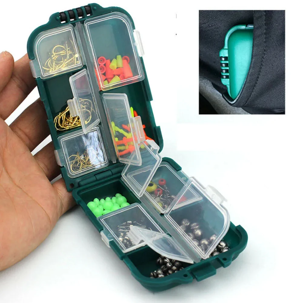 10 Compartment Double Side Storage Case Mini Flying Fishing Tackle Box Fishing Spoon Hook Bait Boxes Organizer Accessories Pesca thumbnail 4