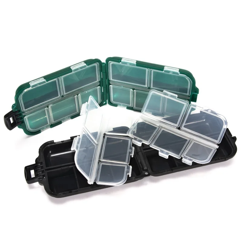 10 Compartment Double Side Storage Case Mini Flying Fishing Tackle Box Fishing Spoon Hook Bait Boxes Organizer Accessories Pesca thumbnail 5