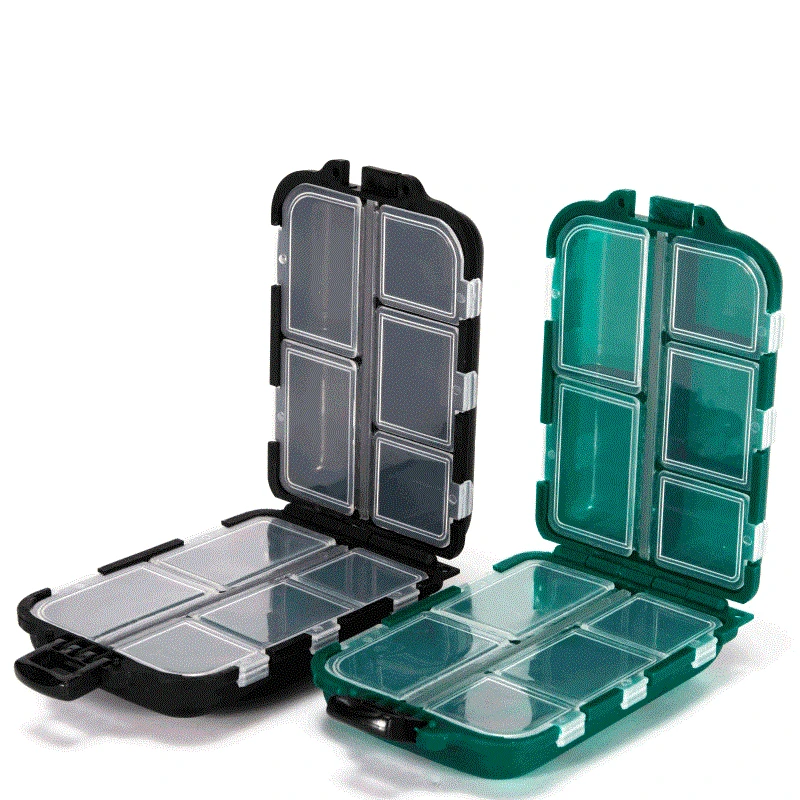 10 Compartment Double Side Storage Case Mini Flying Fishing Tackle Box Fishing Spoon Hook Bait Boxes Organizer Accessories Pesca thumbnail 2