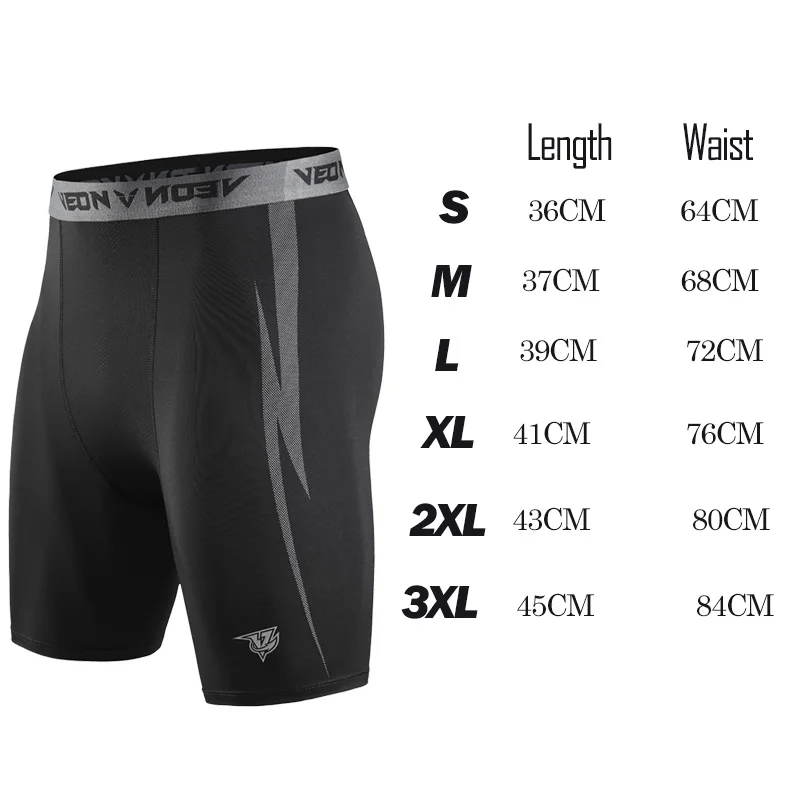 Veidoorn Compression Shorts Men Underwear Spandex Runnining Workout Athletic Leggings Sports Active Shorts thumbnail 6