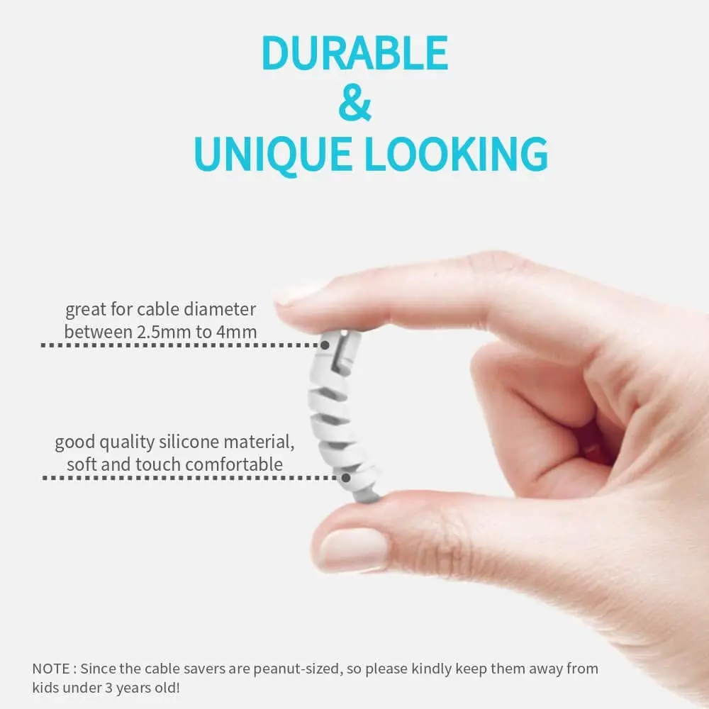Charging Cable Protector For Phones Cable holder Ties cable winder Clip For Mouse USB Charger Cord management cable organizer thumbnail 5