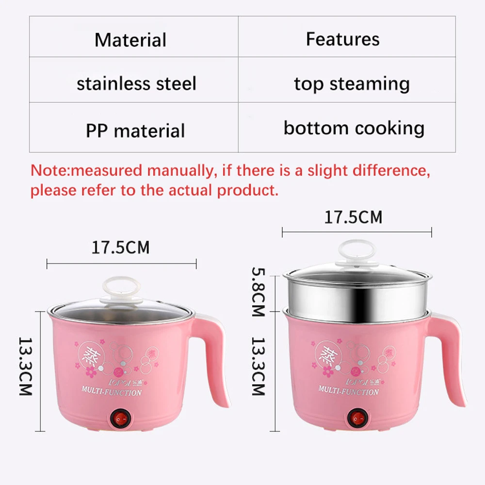 Electric Cooker Home Multifunction Hot Pot 1-2 People Heating Pan Cooking Pot Machine Mini Rice Cooker Kitchen Appliances thumbnail 5