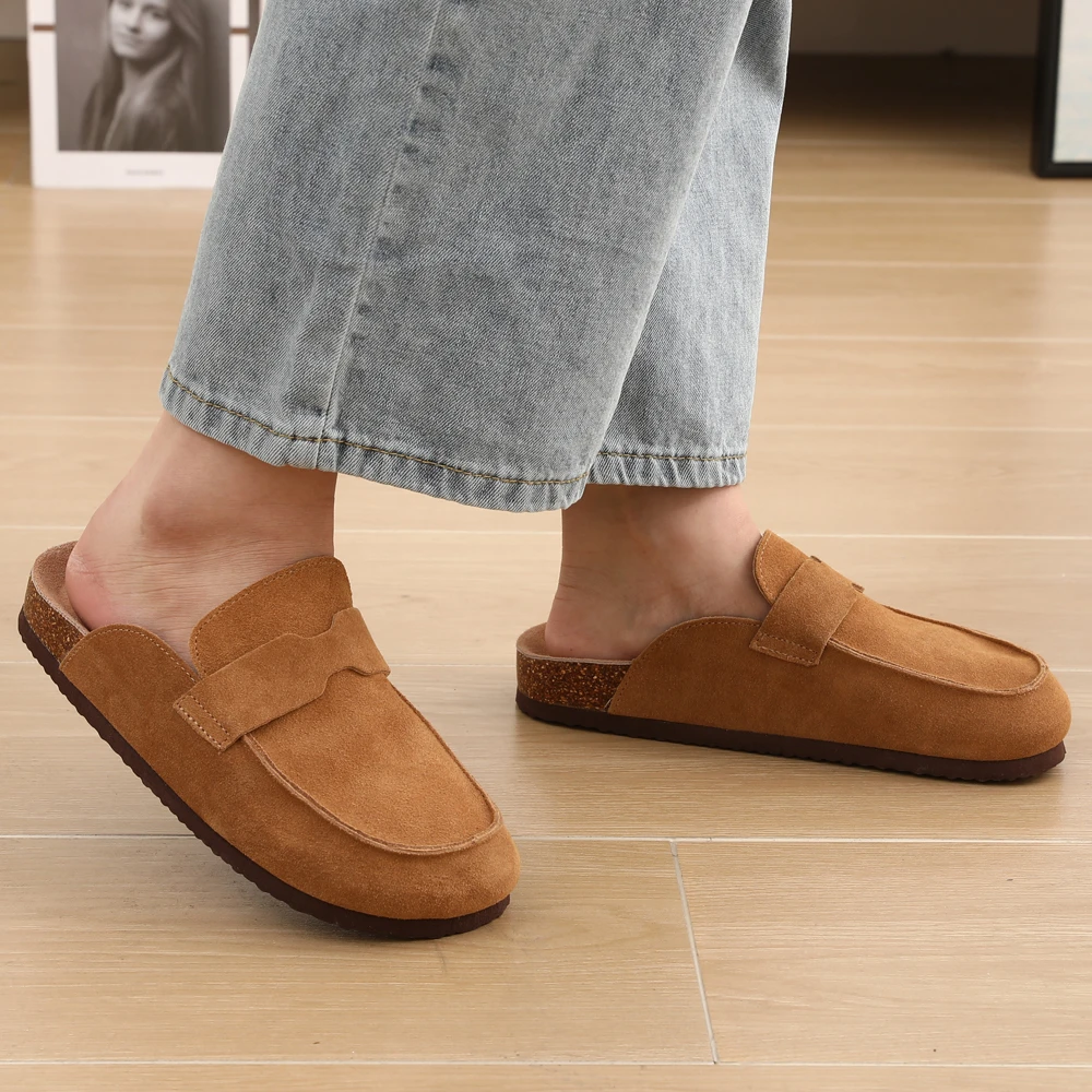 Litfun New Women Clogs For Women Fashion Cork Suede Mules Slipper Classic Cork Antislip For Outdoor Slippers With Arch Support thumbnail 6
