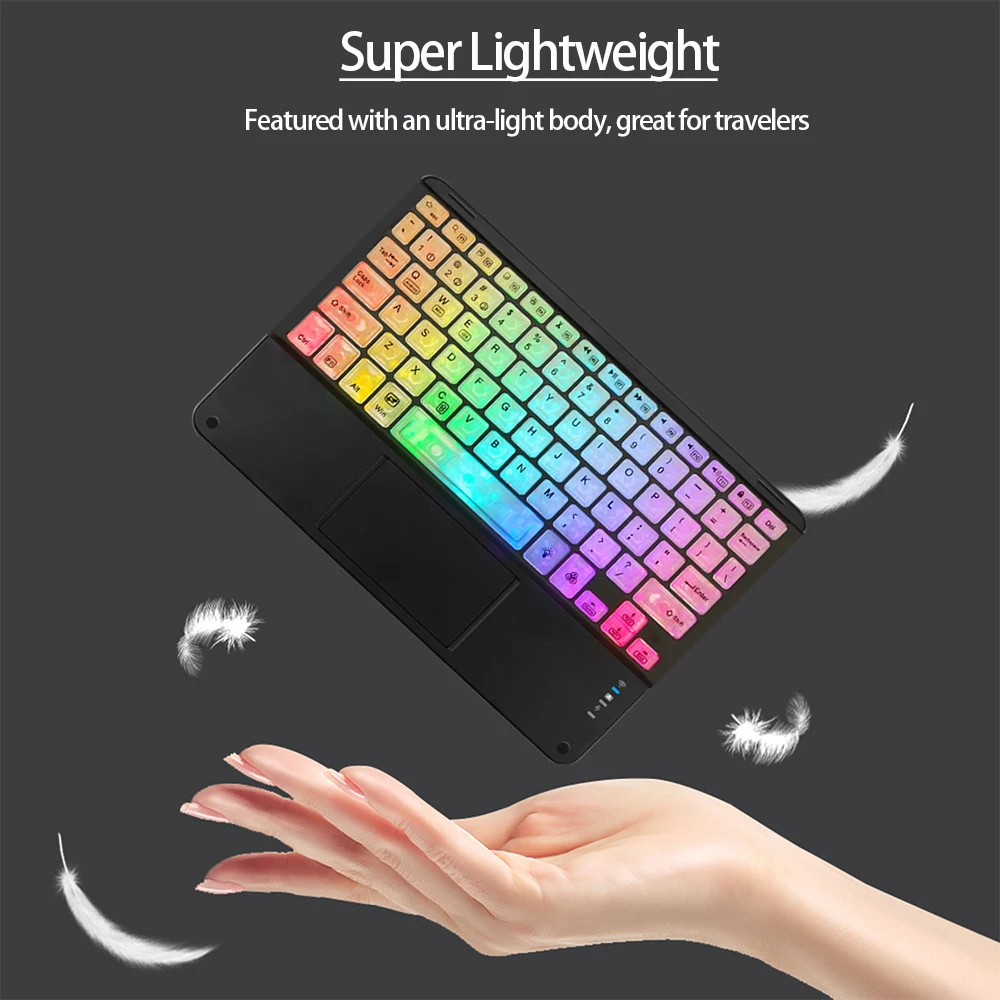 Wireless Backlight Keyboard And Mouse With Touchpad For Apple Huawei Samsung Xiaomi Rechargeable Ultra-Thin Tablet Teclado thumbnail 2
