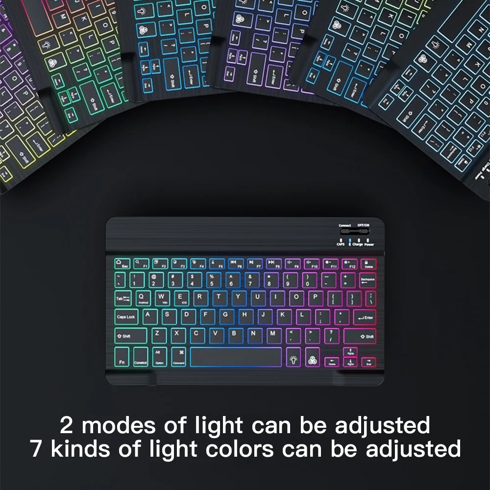 Backlit Backlight Wireless Keyboard And Mouse For iOS Android Windows Bluetooth Keyboard For Cell Phone Ipad 10 Inches Devices thumbnail 3