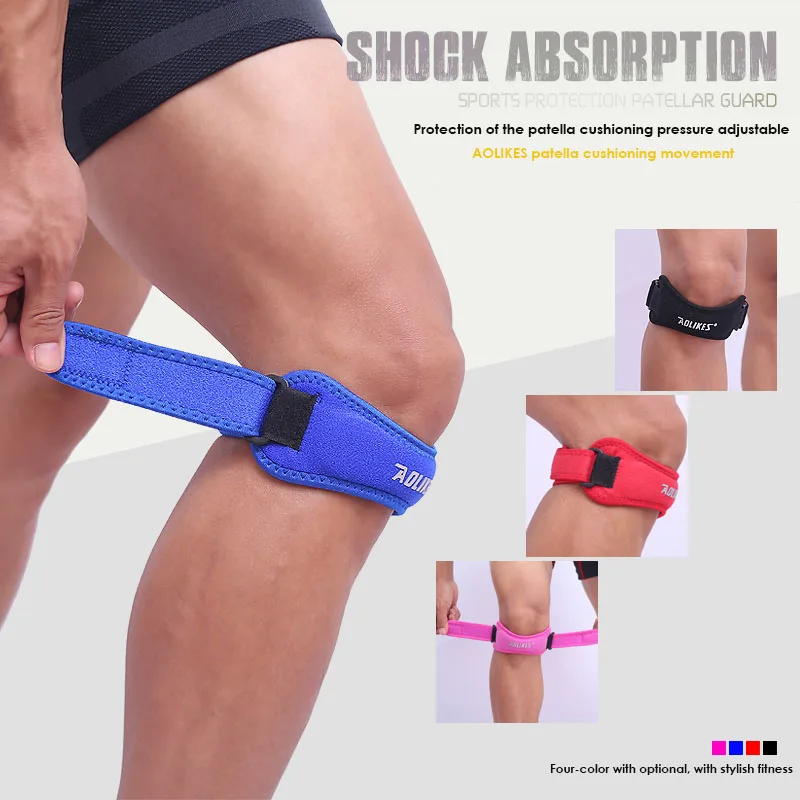 1PCS Adjustable Knee Patellar Tendon Support Strap Band Knee Support Brace Pads for Running basketball Outdoor Sport thumbnail 2