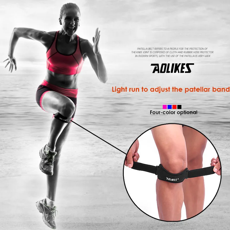 1PCS Adjustable Knee Patellar Tendon Support Strap Band Knee Support Brace Pads for Running basketball Outdoor Sport thumbnail 3