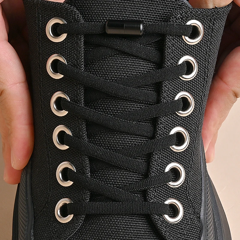 Elastic No Tie Shoelaces Semicircle Shoe Laces For Kids and Adult Sneakers Shoelace Quick Lazy Metal Lock Laces Shoe Strings thumbnail 5