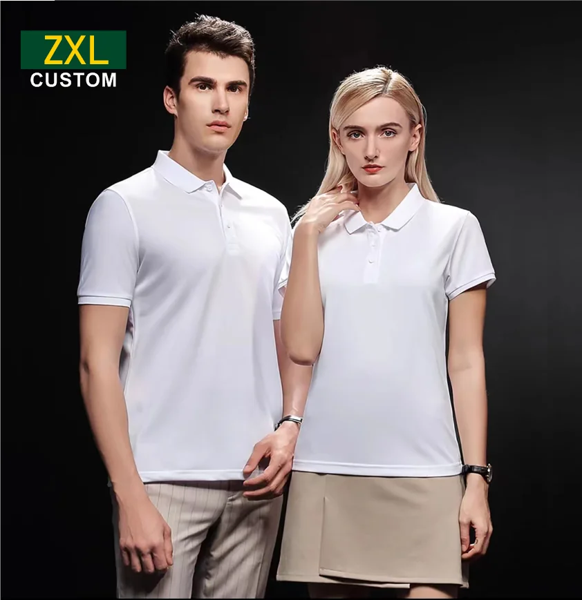 Summer Cheap Causal Polo Shirt Personal Company Group Logo Custom Print Embroidery Men and Women Custom Breathable polo shirts thumbnail 3