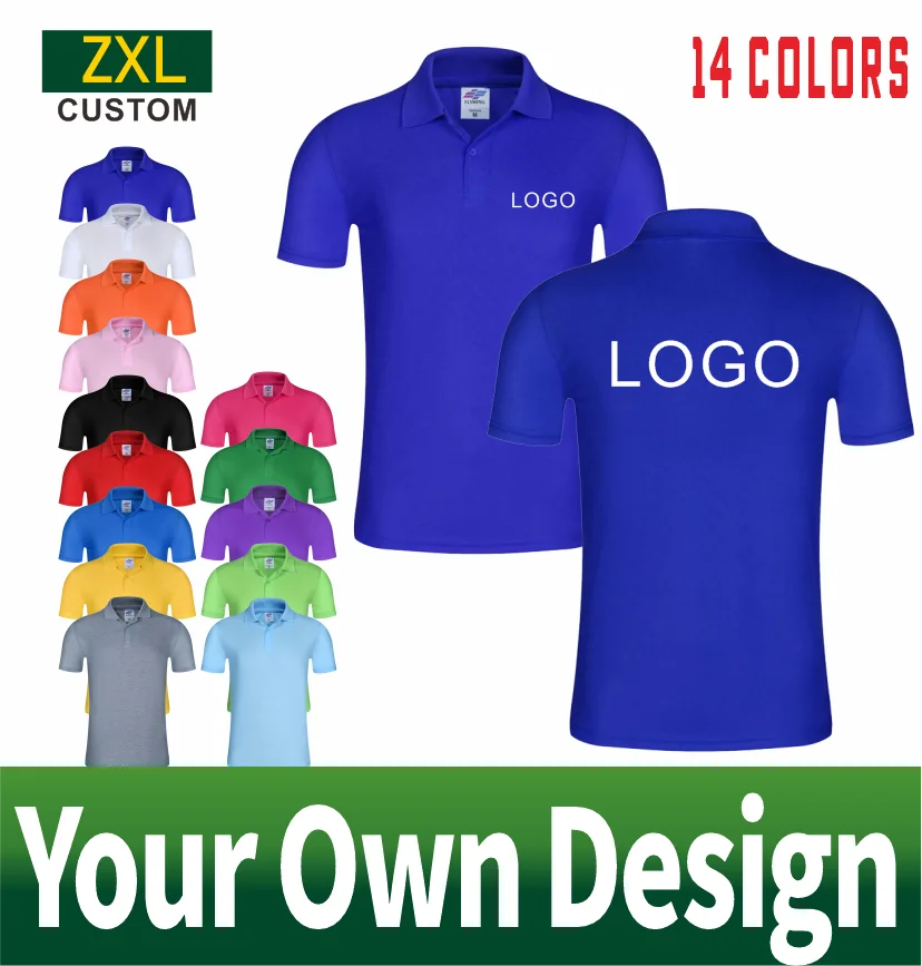 Summer Cheap Causal Polo Shirt Personal Company Group Logo Custom Print Embroidery Men and Women Custom Breathable polo shirts thumbnail 2