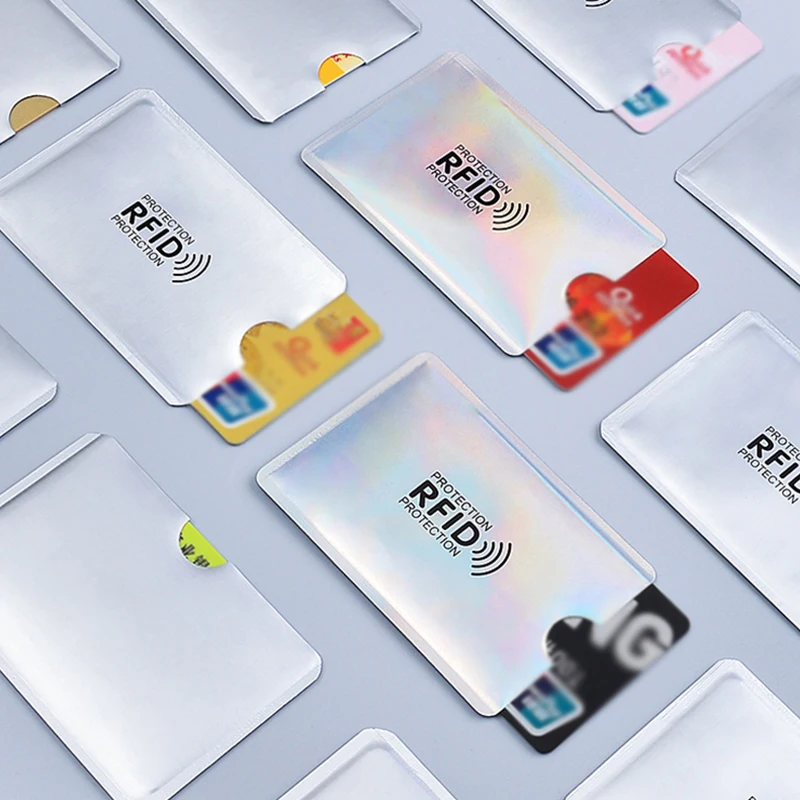 10pcs Anti-Scan Card Sleeve Anti-magnetic Anti-theft Anti RFID/NFC scanning Aluminium Foil Safty Bank Card ID Card Card Holder thumbnail 3