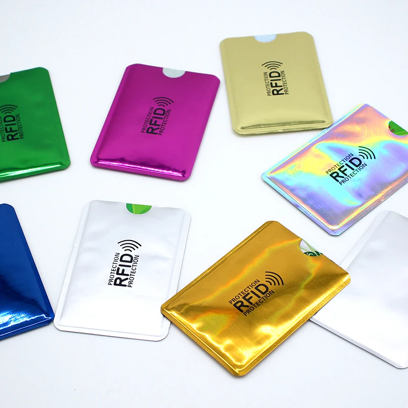 10pcs Anti-Scan Card Sleeve Anti-magnetic Anti-theft Anti RFID/NFC scanning Aluminium Foil Safty Bank Card ID Card Card Holder thumbnail 2