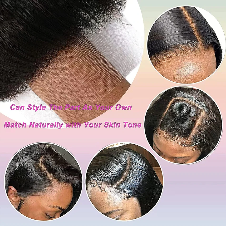 13x6 Lace Frontal Human Hair 4x4 5x5 Lace Closure Human Hair Straight Hair 6x6 Closure Transparent 13x4 Ear to Ear Lace  Frontal thumbnail 5