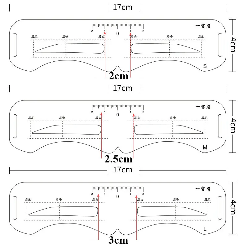Reusable Eyebrow Stencil Set Soft Ruler Brow Definer Eye Brow Drawing Guide Styling Shaping Grooming Template Card Makeup Tools thumbnail 6