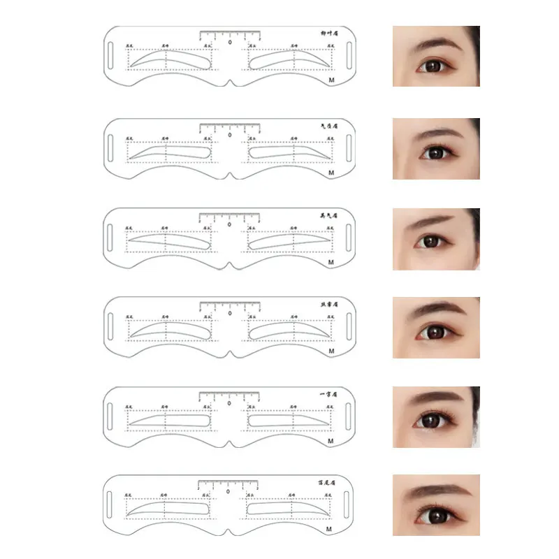 Reusable Eyebrow Stencil Set Soft Ruler Brow Definer Eye Brow Drawing Guide Styling Shaping Grooming Template Card Makeup Tools thumbnail 5