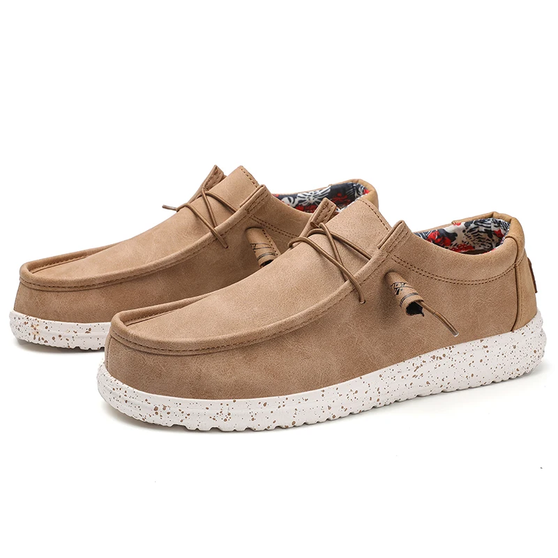 Spring Autumn Men Light Leather Casual Shoes 2023 Chaussures En Cuir Slip-On Flat Plus Big Size 48 49 50 51 Dropshipping thumbnail 5