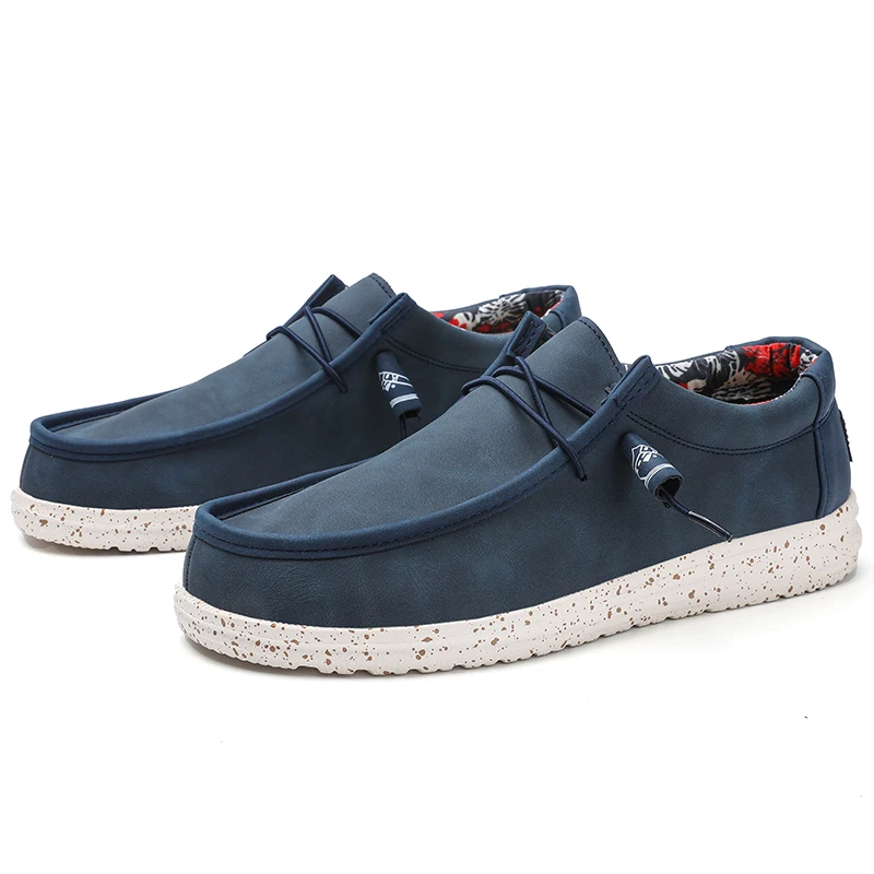 Spring Autumn Men Light Leather Casual Shoes 2023 Chaussures En Cuir Slip-On Flat Plus Big Size 48 49 50 51 Dropshipping thumbnail 6
