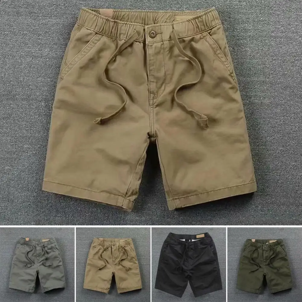 2023 Summer Shorts Men Cotton Solid Casual New High Quality Business Social Shorts Men Bermudas Loose Luxury Khaki Joggers thumbnail 5