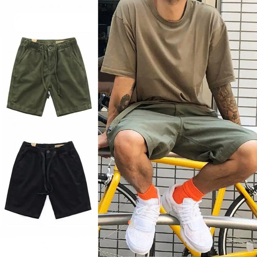 2023 Summer Shorts Men Cotton Solid Casual New High Quality Business Social Shorts Men Bermudas Loose Luxury Khaki Joggers thumbnail 2