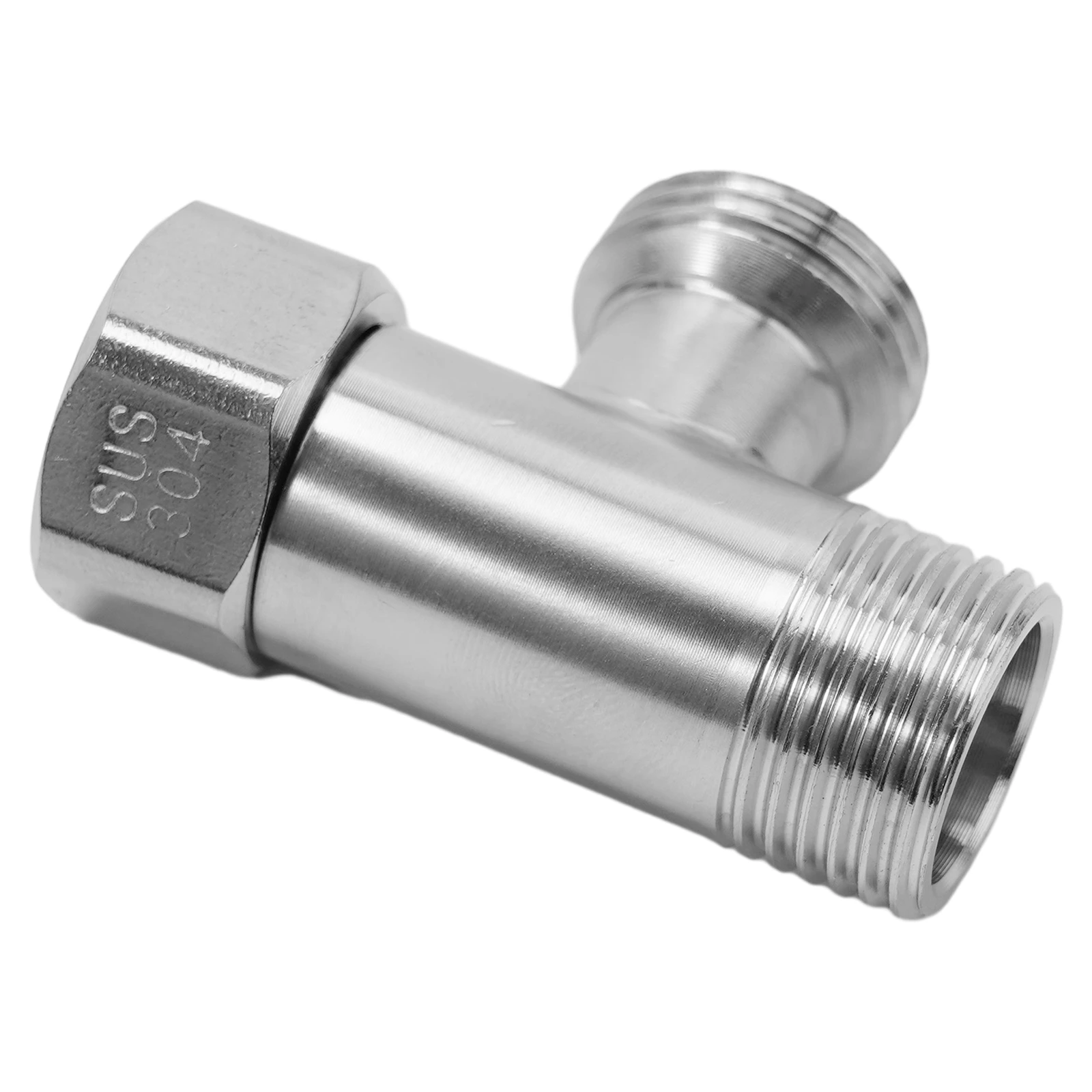 1PC G1/2" T-Valve Bidet Sprayer Shower Fitting Water Heater Toilet Diverter Valve Copper Live Joint Plating Three-Way Device thumbnail 3