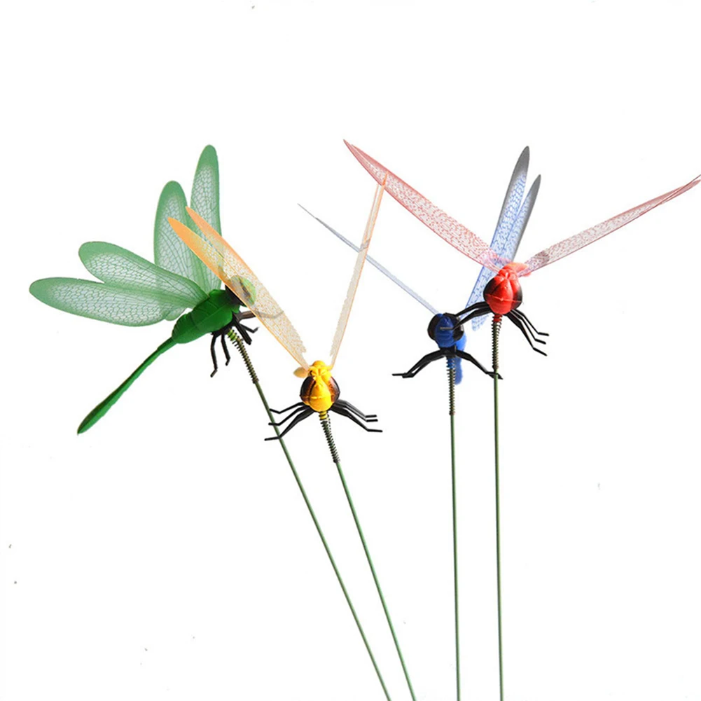 10pcs Simulation Dragonfly Stakes Waterproof Garden Decoration Patio Decoration Home Decoration Classroom Teaching Tools thumbnail 5