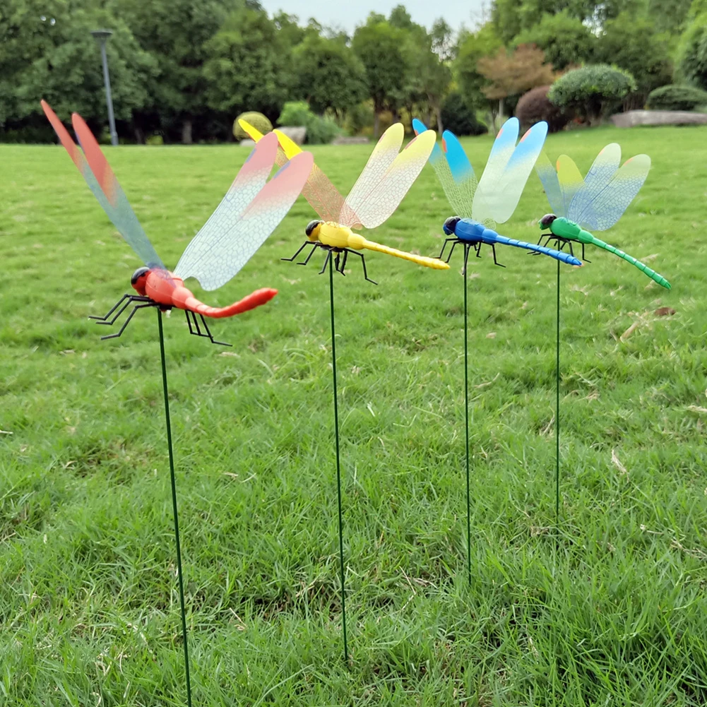 10pcs Simulation Dragonfly Stakes Waterproof Garden Decoration Patio Decoration Home Decoration Classroom Teaching Tools thumbnail 3