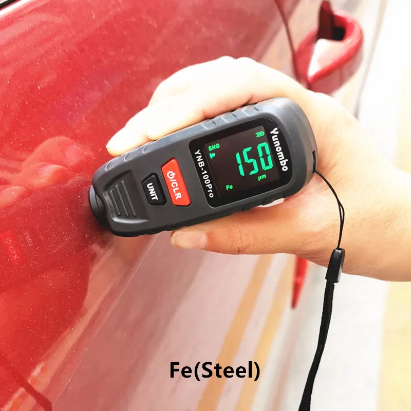Yunombo New Release YNB-100Pro Fe nFe Fe+Zn Mini Film Thickness Meter Coating Thickness Gauge Car Paint Thickness Tester thumbnail 5