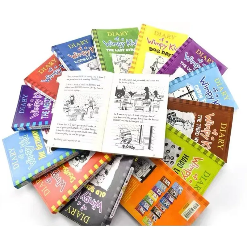 8 Books/set 1-8/9-16 Diary of Wimpy Kid English Book Diary of Wimpy Kid Children's Fiction Books thumbnail 2