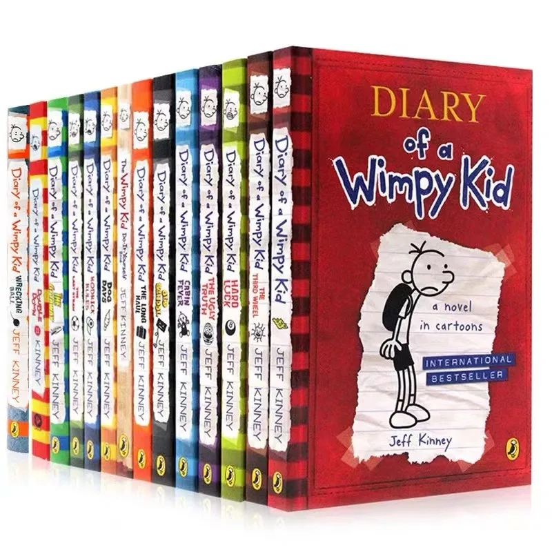 8 Books/set 1-8/9-16 Diary of Wimpy Kid English Book Diary of Wimpy Kid Children's Fiction Books