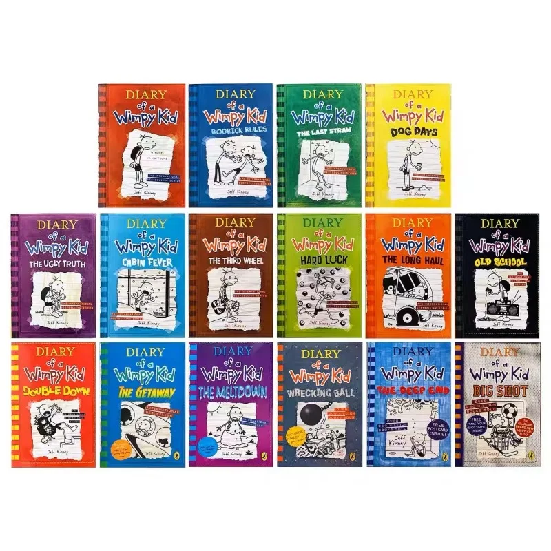 8 Books/set 1-8/9-16 Diary of Wimpy Kid English Book Diary of Wimpy Kid Children's Fiction Books thumbnail 3