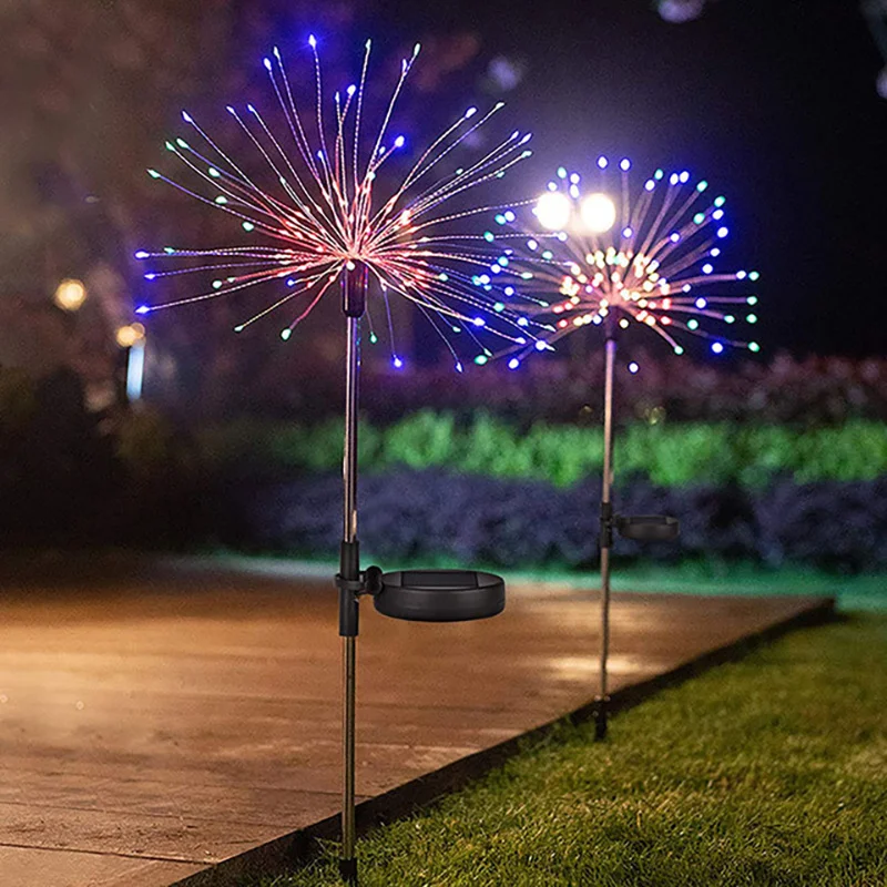 1 Pack Solar Fireworks Lights Outdoor,Holiday Lighting Firework Lights For Garden Patio,Halloween,Christmas,Wedding,Wall Decor thumbnail 4