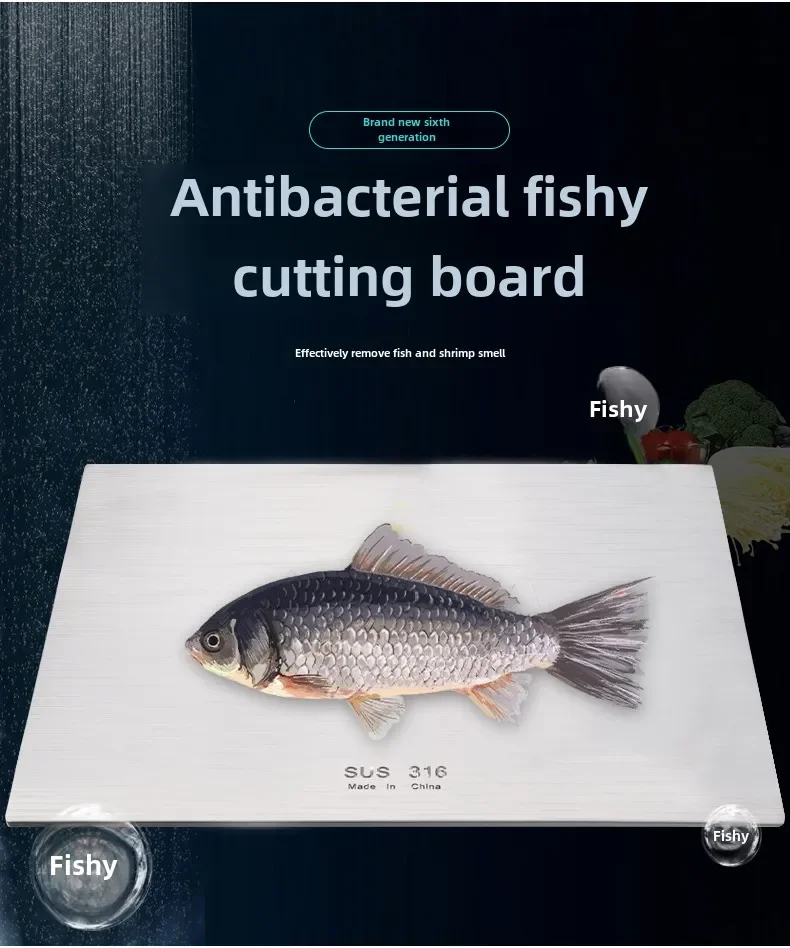 316 stainless steel panel and chopping board, kitchen household thickened double sided extra large kneaded surface cutting board thumbnail 2