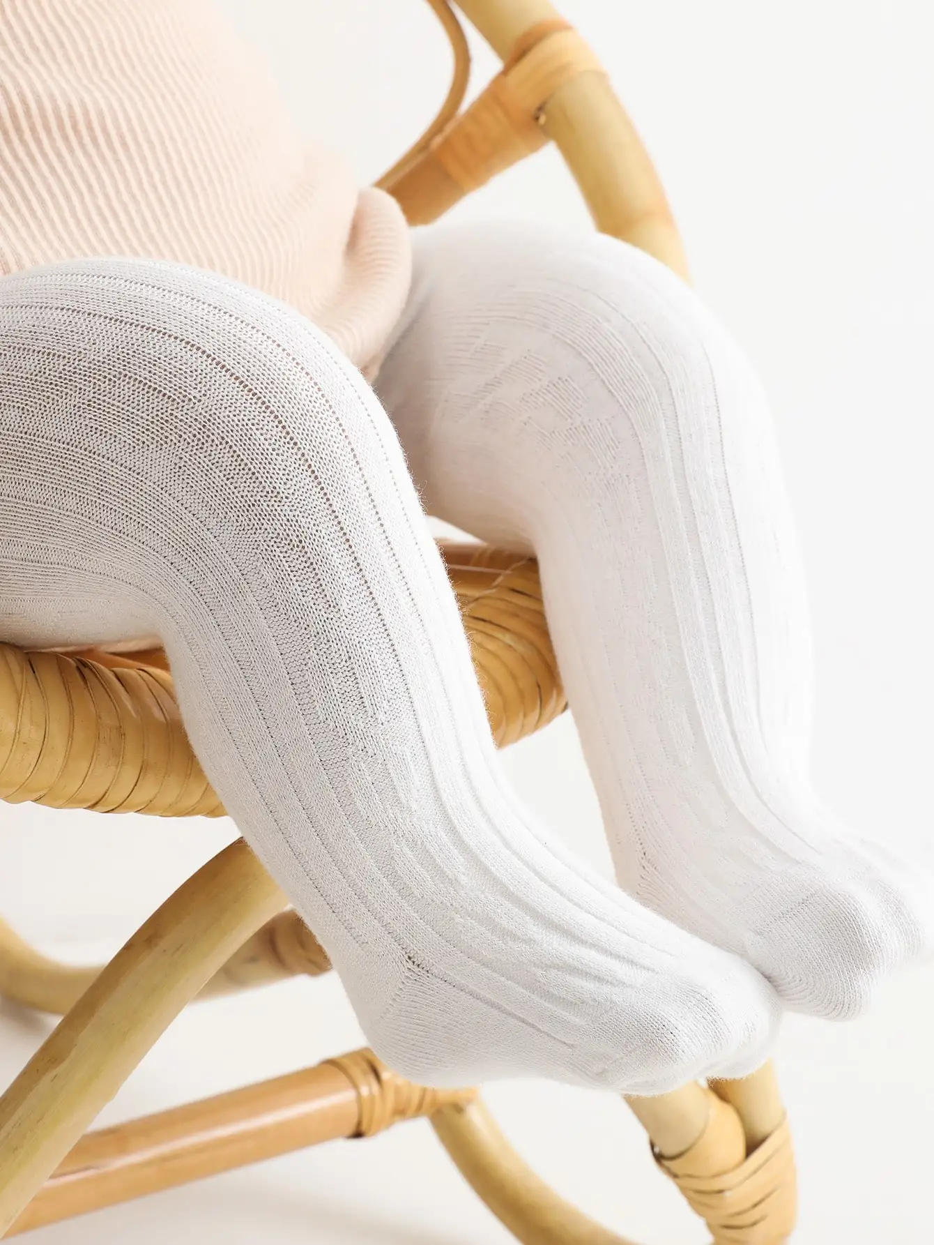 4pairs Cute Baby Girls Mesh Cable Knit Tights Spring Autumn Winter Cotton Stocking Breathable Pantyhose For Toddler Girls thumbnail 4