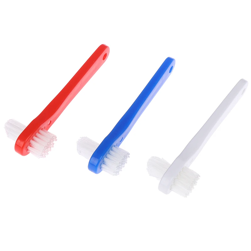 1 Pcs T-shape Denture Dedicated Plastic Brush Toothbrush Dual Head False Teeth Brushes Cleaner For Oral Health thumbnail 4
