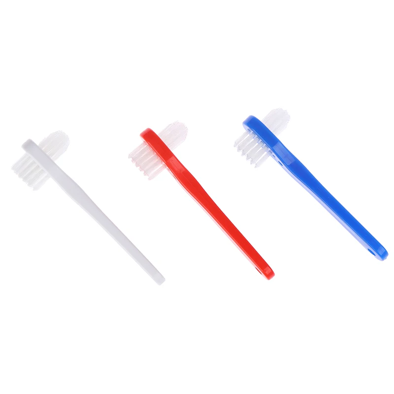 1 Pcs T-shape Denture Dedicated Plastic Brush Toothbrush Dual Head False Teeth Brushes Cleaner For Oral Health thumbnail 5