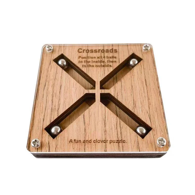 Crossroad Puzzle Labyrinth Maze Wooden Puzzles For Adults Children Brain Games Juegos De Ingenio Y Logica Very Difficult thumbnail 2
