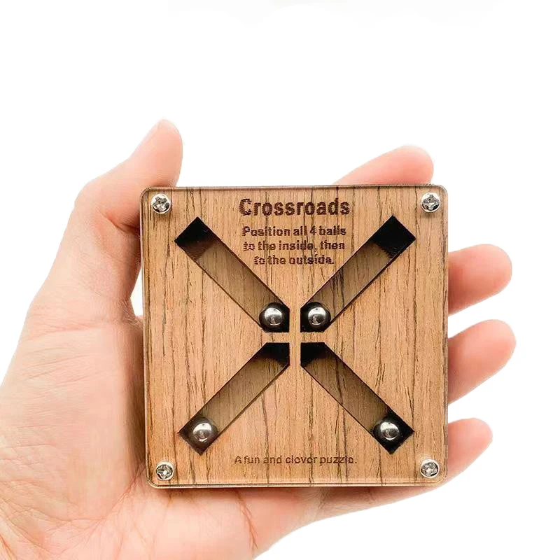 Crossroad Puzzle Labyrinth Maze Wooden Puzzles For Adults Children Brain Games Juegos De Ingenio Y Logica Very Difficult thumbnail 4