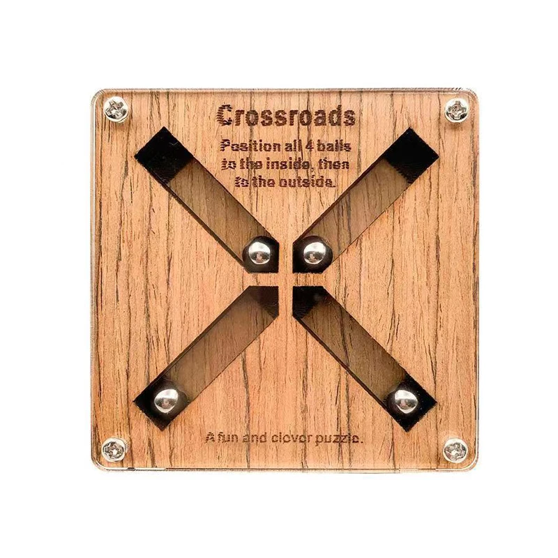 Crossroad Puzzle Labyrinth Maze Wooden Puzzles For Adults Children Brain Games Juegos De Ingenio Y Logica Very Difficult thumbnail 3