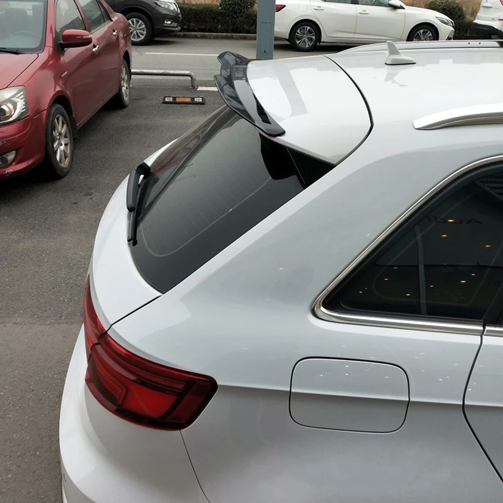 Car Rear Roof Spoiler Wing For Audi A3 Hatchback 2013 2014 2015 2016 2017 2018 Black / Carbon Look Rear Tail Wing Decoration thumbnail 4