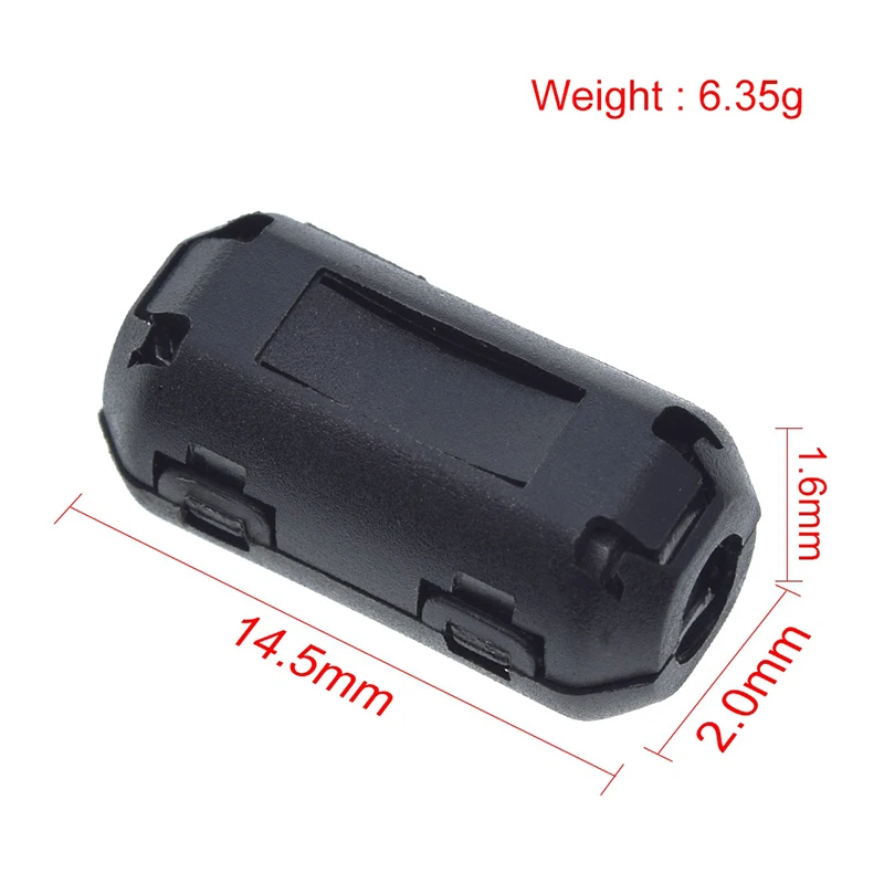 5mm Clip-On Ferrite Ring Core Noise Suppressor For EMI RFI Clip Cable Active Components Filters thumbnail 2
