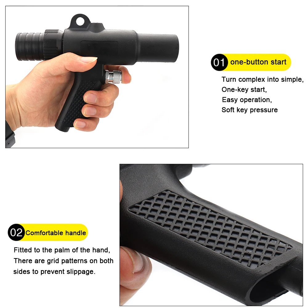 Air Duster Compressor Pneumatic Blowing And Vacuuming Dual Purpose Gun Exhaust Gun Blower Car Vacuum Cleaner with 4 Heads thumbnail 3