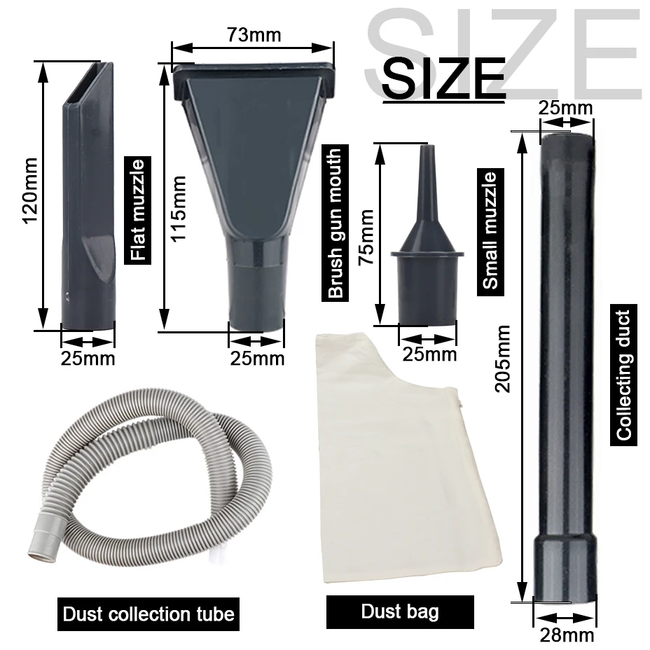 Air Duster Compressor Pneumatic Blowing And Vacuuming Dual Purpose Gun Exhaust Gun Blower Car Vacuum Cleaner with 4 Heads thumbnail 4