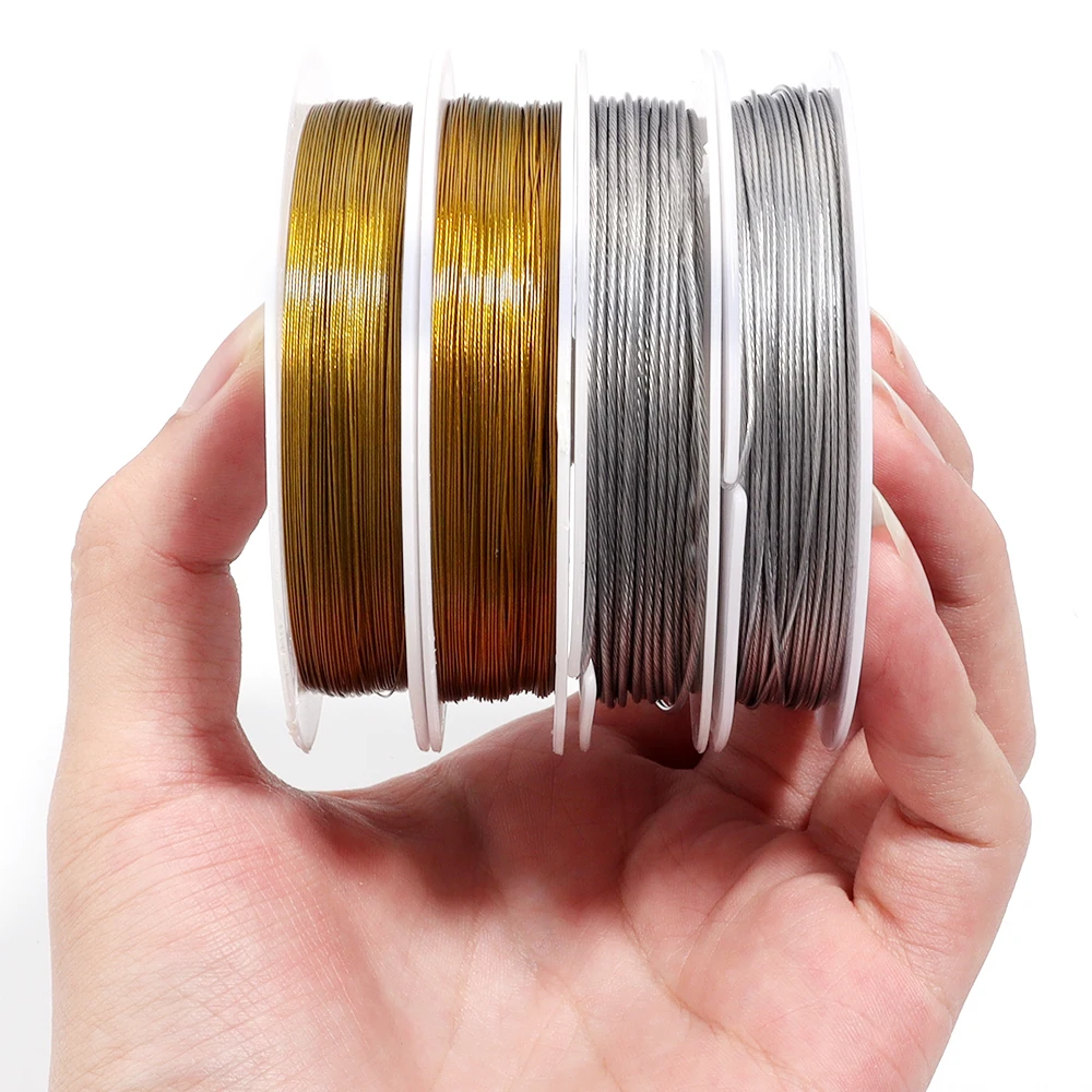 SAUVOO 1Roll Stainless Steel Bead Wire 0.3-1mm Beading Cord String Craft Bailing Sculpting Wire For Jewelry Making DIY Handcraft thumbnail 3