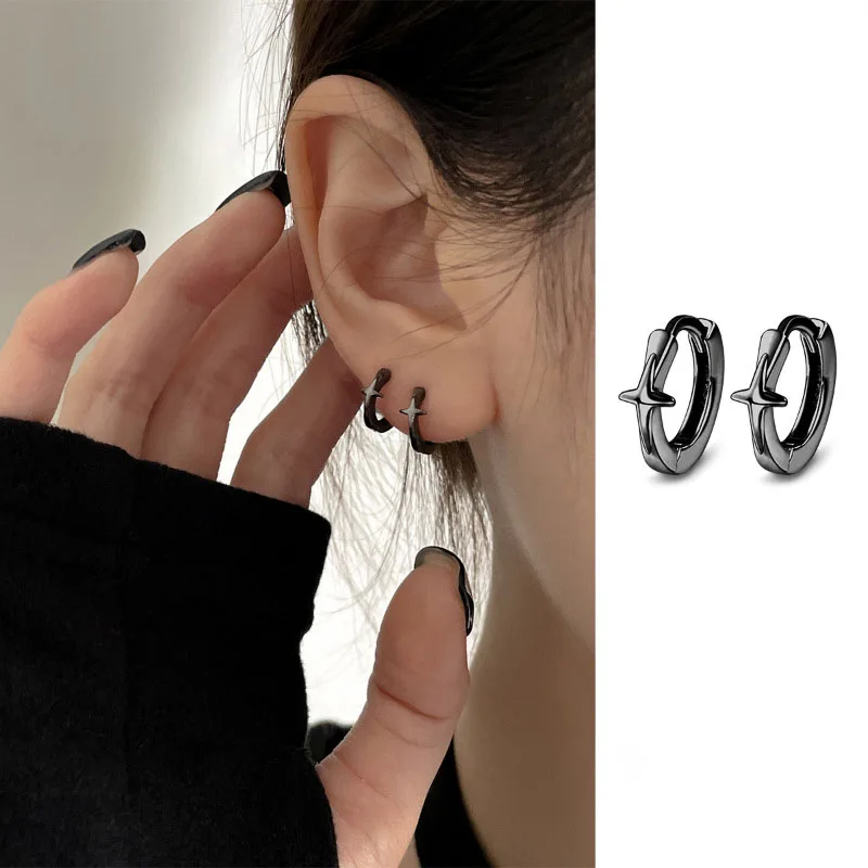 VENTFILLE 925 Sterling Silver Star Earring for Women Girl Personal Originality Trend Hip Hop Neutral Jewelry Gift Dropshipping thumbnail 4