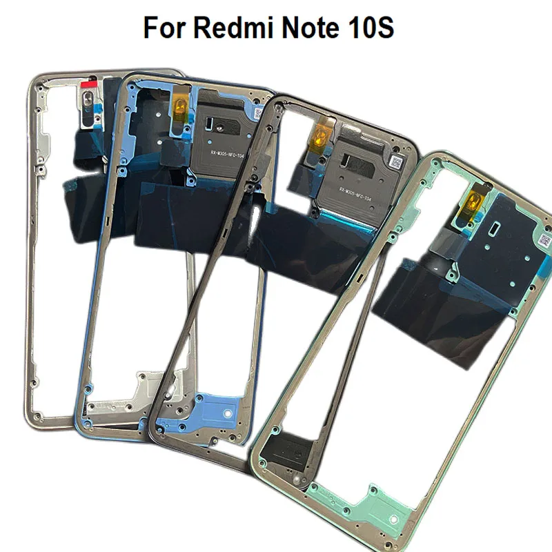 6.43" New For Xiaomi Redmi Note 10 10S Middle Frame Front Bezel Back Housing Case Mid Plate 4G Replacement thumbnail 3