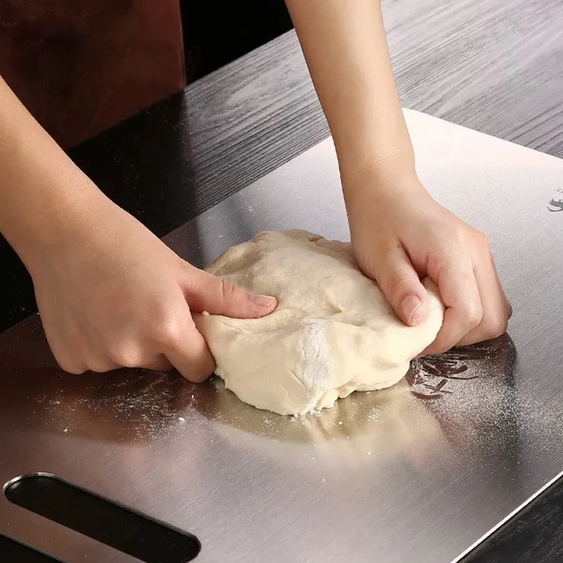 Cutting Boards Bar Family Friends Dining Chopping Board Gadgets Stainless Steel Tools Double-Sided Use High-Quality Materials thumbnail 3