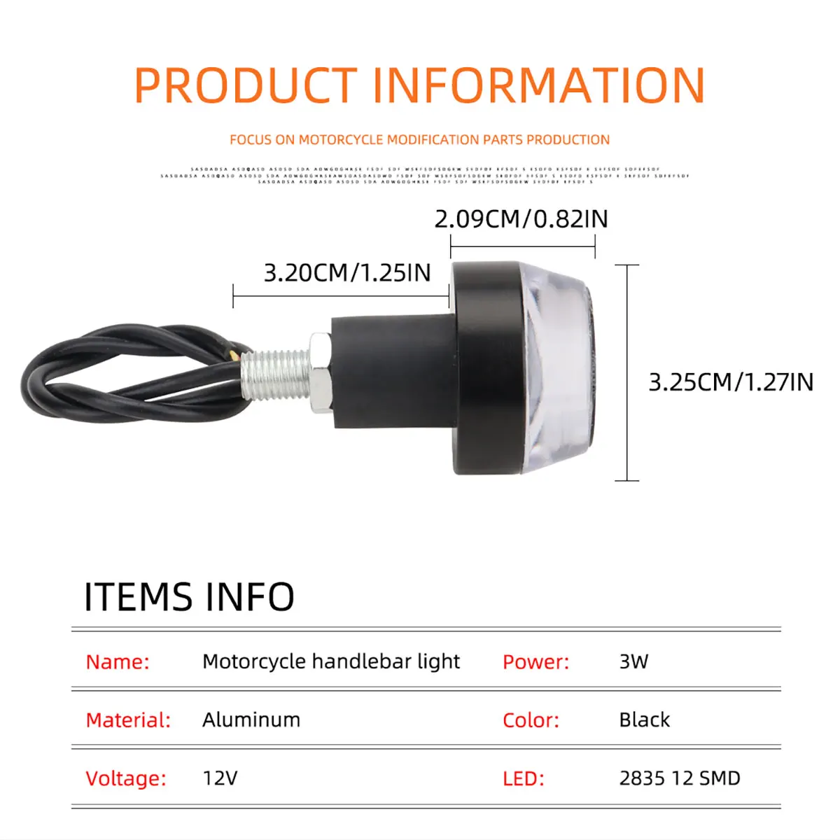 2pcs Motorcycle LED Handle Light Bar End Indicator for Car Turn Signal LED Light Universal Handle Bar Grip Plug Side Marker Lamp thumbnail 5