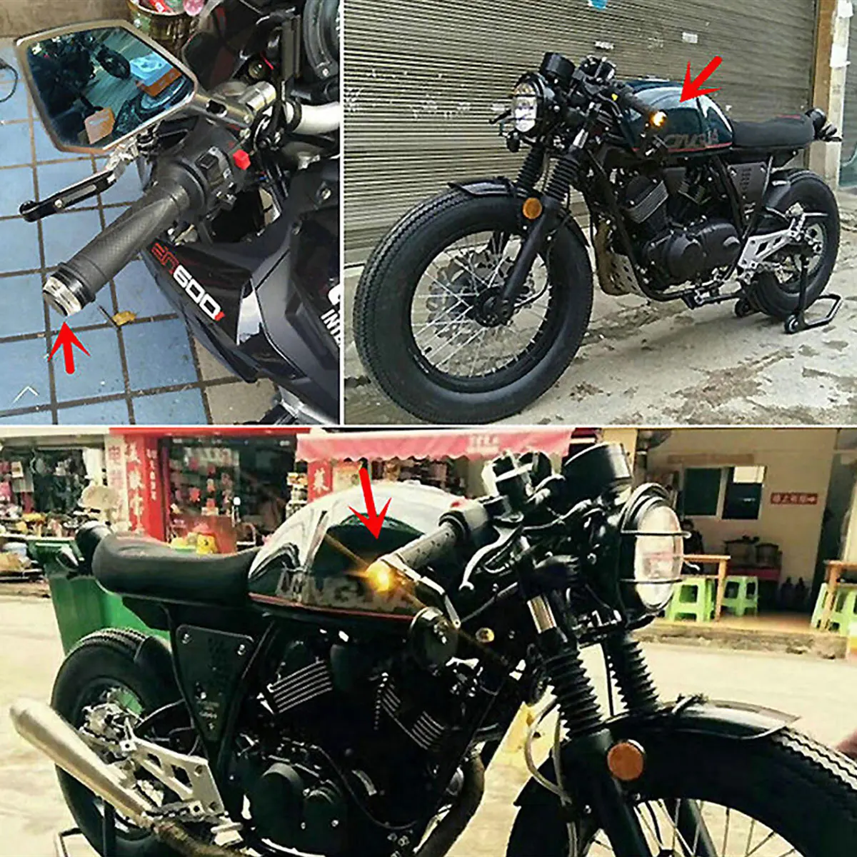 2pcs Motorcycle LED Handle Light Bar End Indicator for Car Turn Signal LED Light Universal Handle Bar Grip Plug Side Marker Lamp thumbnail 3